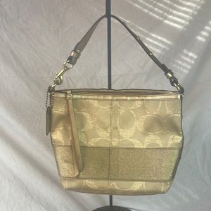 COACH #12909 - Gold Signature "C" Studded Lurex (Hard-to-find!) #EZR29